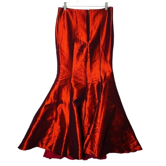 Vibrant Orange Maxi Skirt - Picture 1 of 7